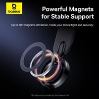 بيسوس حامل جوال، مغناطيسي c02، للسيارة - اسود