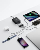 منصة شحن انكر بقوة 112 واط ثلاث منافذ يو اس بي وثل...