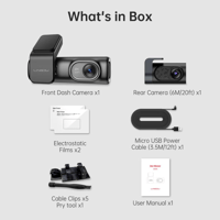 داش كام، LINGDU D200 Pro، كاميرا امامية وخلفية، 3K...