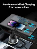 راف باور - شاحن سيارة بقوة 100 واط بمنفذين تايب سي...