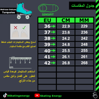 سكيت رباعي (Melrose Deluxe-Turquoise)