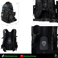 حقيبة ظهر F.E (أسود+ أخضر) (حجم وسط)