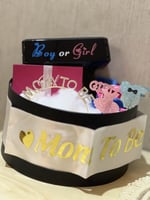 بوكس كشف الجنين يحتوي على مسدس اطلاق الورق +طوق+ و...