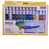 طقم الوان زيتية عصار 12 مل 12 لون مع باليته وفرش ب...