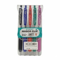 طقم قلم جاف جل 5 لون ماسكو 0381CLIP5