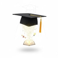 كاب التخرج اسود