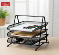 سلة مكتب حديد 3 دور اسود PR-95479