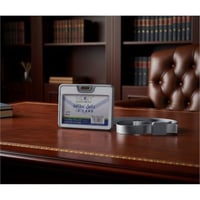 حامل بطاقة رمادي اكريلك