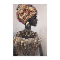 لوحة حائط عصرية كانفس برسم بارز مزودة بإطار خشبي م...