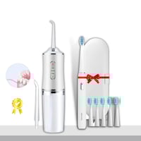 جهاز خيط الأسنان المائي + فرشاة كهربائية