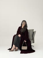 عباية مخمل - عنابي