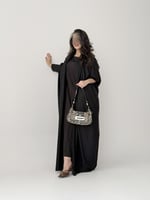 عباية كريب - اسود