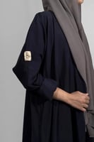 عباية كريب مغسول - كحلي