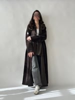 عباية مخمل - زيتي