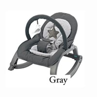 كرسي هزاز للاطفال باللون الرمادي