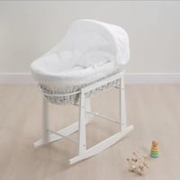 سرير مواليد سلة موسى مع القاعدة والمفرش كامل