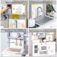 مطبخ خشبي تفاعلي للاطفال بصنبور مياه