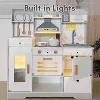 مطبخ خشبي تفاعلي للاطفال بصنبور مياه