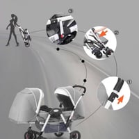 عربة اطفال مزدوجة سهلة الطي