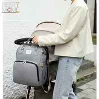 حقيبة أمهات متعددة الوظائف تتحول لسرير أطفال