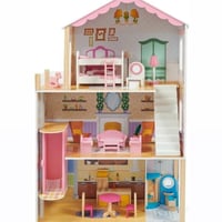 بيت دمية خشبي للأطفال ارتفاع 115 سم