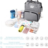 حقيبة أمهات متعددة الوظائف تتحول لسرير أطفال