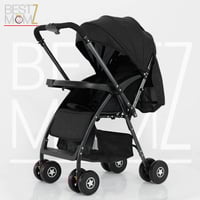 عربة أطفال اتجاهين لون اسود