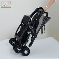 عربة أطفال اتجاهين لون اسود