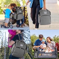 حقيبة أمهات متعددة الوظائف تتحول لسرير أطفال