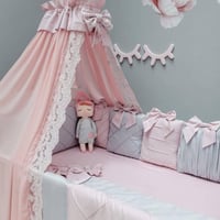 مفرش فيونكة ناعم مع ستارة