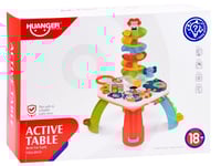 طاولة تعليمية تفاعلية ملونة مع زحليقة ملتوية للكرا...