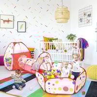 خيمة اطفال من ثلاثة انفاق قابلة للطي