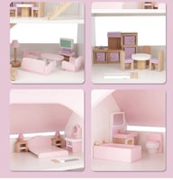 بيت الدمى خشبي للصغيرات