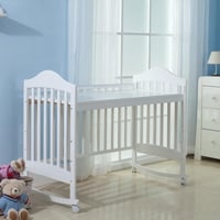 سرير اطفال خشبي 7 في 1 مع ناموسية