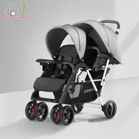 عربة اطفال مزدوجة سهلة الطي