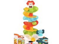 طاولة تعليمية تفاعلية ملونة مع زحليقة ملتوية للكرا...