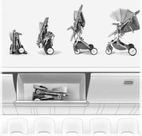 عربه اطفال ثنائية الاتجاه قابلة لصعود الطائرة