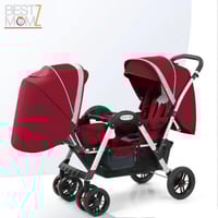 عربة اطفال مزدوجة سهلة الطي