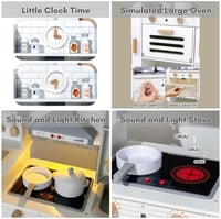 مطبخ خشبي تفاعلي للاطفال بصنبور مياه