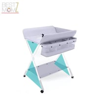 طاولة تغيير حفاضات قابلة للطي مع منظم عصري