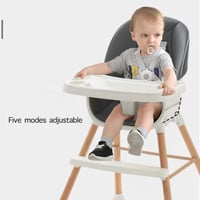 كرسي طعام خشبي 5 في 1