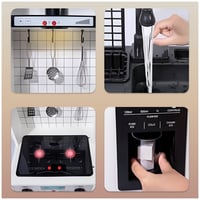 مطبخ تفاعلي كبير مع مغسلة