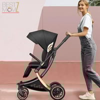 عربة اطفال ماركة ألماني ثنائية الإتجاه - بينك