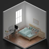 حاجز سرير الطفل بلونين مختلفين