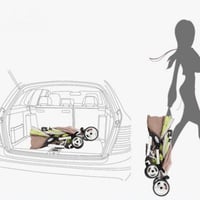 عربة اطفال مزدوجة سهلة الطي