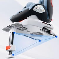 كرسي سيارة دوار بنظام isofix مع ساق داعم