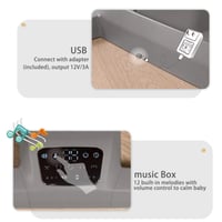 سرير اطفال هزاز الكتروني 2 في 1