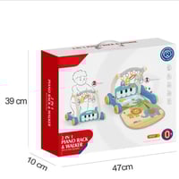 هوانجر - وحصيرة لعب موسيقية ومشاية 2 في 1 - بيانو