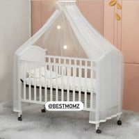 سرير اطفال خشبي بتصميم جديد