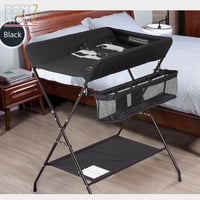 طاولة تغيير حفاضات قابلة للطي مع منظم عصري